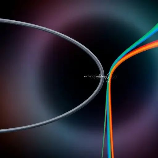A stylized Lyapunov chart with a small perturbation tipping a bifurcating path into two divergent futures