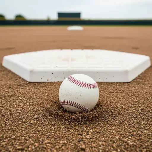 the pitch landed five feet in front of home plate—a...