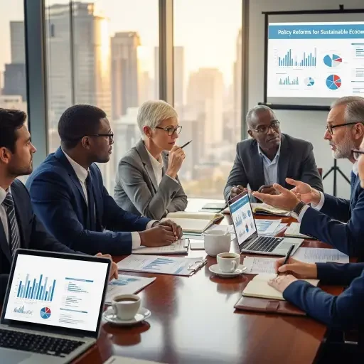 An editorial board at a think tank, contemplating policy reforms